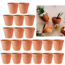 Carica l'immagine nel visualizzatore di Gallery, kaiyaya 20 Pezzi vasi in terracotta Piccoli vasi in Terracotta con Foro di Drenaggio Vasi in Riutilizzabili Vaso Piccolo