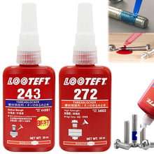 Carica l'immagine nel visualizzatore di Gallery, Frenafiletti Blu &amp; Rosso 2×50 ml – Frenafiletti Medio e Alta Resistenza, Colla Anaerobica per Filettature Metalliche, Da