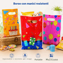 Carica l'immagine nel visualizzatore di Gallery, Brencco 50 Sacchetti Compleanno Bambini, 16,5 × 25 cm, 4 Colori