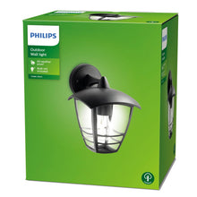 Carica l'immagine nel visualizzatore di Gallery, PHILIPS Creek Lampada da parete LED E27 per esterno, Alluminio, Nero