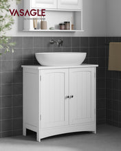 Carica l'immagine nel visualizzatore di Gallery, VASAGLE Mobile Sottolavabo per Bagno, con 2 Ante, 60 x 30 x 60 cm