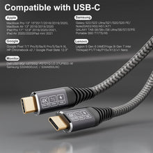 Carica l'immagine nel visualizzatore di Gallery, CAKOBLE Cavo 20 Gbps USB Type-C 3.2 Gen2, 100W 20V/5A Ricarica Rapida, Trasmissione Video 4K @ 60Hz Per Tablet, Hub, Tel
