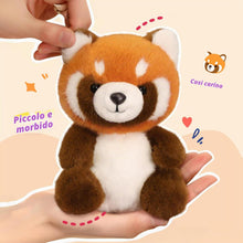 Carica l'immagine nel visualizzatore di Gallery, Shownicer - Peluche panda rosso seduto, 15 cm