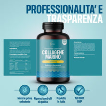 Carica l'immagine nel visualizzatore di Gallery, Collagene Marino Con Acido Ialuronico, 240 Capsule, 2500mg Puro Idrolizzato