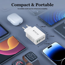 Carica l'immagine nel visualizzatore di Gallery, Caricatore Multiplo 5 Porte USB C PD&amp;QC3.0 - Caricatore Rapido PD 20W, Spina Di Ricarica Tipo C, Compatibile Con iPhone/