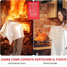 Carica l'immagine nel visualizzatore di Gallery, Flintronic Coperta Antincendio per Casa e Cucina, 2 Pezzi (1M x 1M)