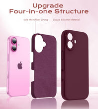 Carica l'immagine nel visualizzatore di Gallery, Qasyfanc Cover per iPhone 16 Silicone Liquido, Borgogna