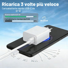 Carica l'immagine nel visualizzatore di Gallery, Caricabatteria rapida 67W USB Adattatore,compatibile con Xiaomi