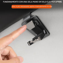 Carica l'immagine nel visualizzatore di Gallery, 2 Pezzi Porta Occhiali Auto,Clip portaocchiali per auto,Accessori per visiera auto per la maggior parte degli occhiali (