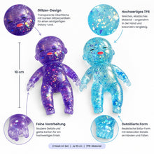 Carica l'immagine nel visualizzatore di Gallery, 2 personaggi squishy, ornamenti da scrivania viola e blu