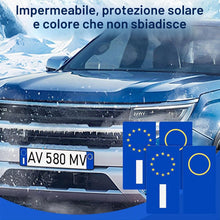 Carica l'immagine nel visualizzatore di Gallery, GXGM 4 Pezzi Adesivi Targa Auto Rifrangenti Ultra Resistente Pioggia e Sole 45 x 98 mm