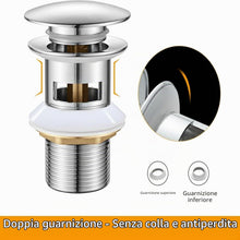 Carica l'immagine nel visualizzatore di Gallery, Ibergrif Tappo Scarico Lavabo Scanalato con Troppopieno