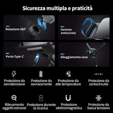 Carica l'immagine nel visualizzatore di Gallery, MANKIW Supporto Smartphone Auto per Galaxy Z Fold 6 5 4 3, Magic V3 V2, Mate X6 X5 X4, Ricarica Rapida 15W a Doppia Bobi