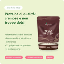 Carica l'immagine nel visualizzatore di Gallery, Vegavero Proteine Vegane in Polvere | 22g di Proteine per Dose | Alta Qualità: solo Aromi e Dolcificanti Naturali | Gust