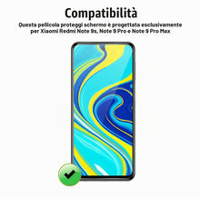 Carica l'immagine nel visualizzatore di Gallery, Vetro Temperato per Xiaomi Redmi Note 9S, 9 PRO, 9 PRO MAX [3 Pezzi] Vetrino Protettivo Pellicola Protezione Schermo
