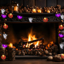 Carica l'immagine nel visualizzatore di Gallery, Wishstar Halloween Luci Stringa, 300cm 20LED Zucca Fantasma Pipistrello Catena Luminosa, luci halloween a batteria, hall