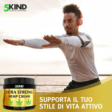 Carica l'immagine nel visualizzatore di Gallery, 5Kind Crema alla Canapa Extra Forte 300 ml - Crema muscolare intensiva
