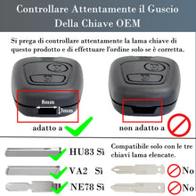Carica l'immagine nel visualizzatore di Gallery, SUPALAND Guscio Chiave di Ricambio a 2 Tasti Per Telecomando Auto Senza Lama Per Citroen C1 C2 C3 C4 C5 Peugeot 106 107 