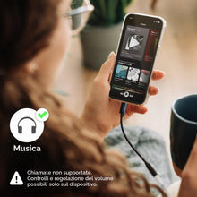 Carica l'immagine nel visualizzatore di Gallery, deleyCON USB-C a 3,5mm Audio Adattatore - DAC-Chip &amp; TRRS - USB Tipo-C Connettore a Presa Jack - Compatibile con Smartph