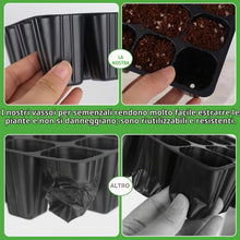 Carica l'immagine nel visualizzatore di Gallery, Vassoi riutilizzabili a 120 celle, mini propagatore, set per la coltivazione di serre, ciotole per piante, serre in plas