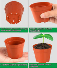 Carica l'immagine nel visualizzatore di Gallery, LATERN 60 Pezzi Vasi da Fiori in Plastica, 7,5CM Vasi da Vivaio Piccolo Contenitore per Fiori Vasi per Piantine con Dren