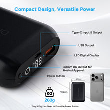 Carica l'immagine nel visualizzatore di Gallery, Dr.Prepare Power Bank 16000 mAh 7,4 V per Gilet Riscaldato, Batteria per Gilet Riscaldato con Type-C In &amp; Out, 3 Porte d