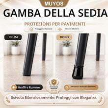 Carica l'immagine nel visualizzatore di Gallery, 24 Pezzi Gommini per Sedie Rotondi, Copri Piedini Sedie, Neri
