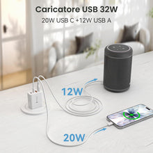 Carica l'immagine nel visualizzatore di Gallery, YISH Caricatore USB C Caricabatterie Rapido 32W Multiplo Alimentatore Presa