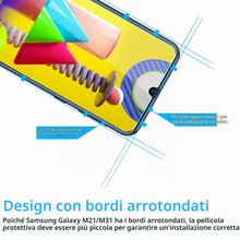 Carica l'immagine nel visualizzatore di Gallery, NEW'C Pellicola Vetro per Samsung Galaxy M21, M31, in Vetro Temperato