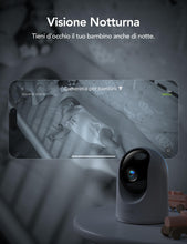 Carica l'immagine nel visualizzatore di Gallery, GNCC 2K Telecamera Wi-Fi Interno 2.4/5GHz Visione Notturna(Confezione da 1)