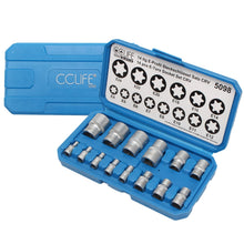 Carica l'immagine nel visualizzatore di Gallery, CCLIFE Set di chiavi a bussola Torx E4-E24 1/4 3/8 1/2 pollici