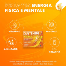 Carica l'immagine nel visualizzatore di Gallery, Sustenium Plus, lntegratore Multivitaminico con Creatina, Energia, 36 Buste