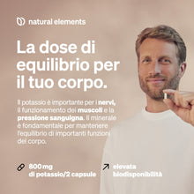 Carica l'immagine nel visualizzatore di Gallery, Potassio Integratore – 240 capsule vegane con 800mg di potassio elementare (da citrato di potassio) per dose giornaliera