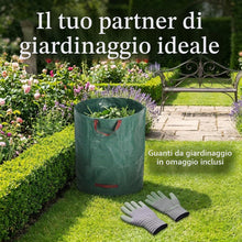 Carica l'immagine nel visualizzatore di Gallery, Borsa da Giardinaggio Pieghevole 100L, Sacchi per Rifiuti da Giardino Resistenti e Impermeabili – Big Bag per Raccolta F