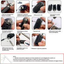 Carica l'immagine nel visualizzatore di Gallery, SUPALAND Guscio Chiave Di Ricambio a 3 Tasti Per Telecomando Auto Con Lama Compatibile Con Fiat 500L 500 Punto Evo Grand