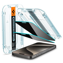 Carica l'immagine nel visualizzatore di Gallery, Spigen EZ Fit Privacy Vetro Temperato [2 Pezzi] per iPhone 15 Pro Max