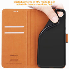 Carica l'immagine nel visualizzatore di Gallery, Peakally Cover per iPhone SE 2022 5G/SE 2020/6/6S/7/8, Flip Caso in PU Pelle Premium Portafoglio Custodia per iPhone SE 
