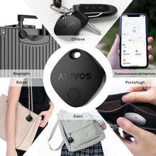 Carica l'immagine nel visualizzatore di Gallery, ATUVOS Air Tag Smart Tracker 4 pezzi Nero, Bluetooth Trova oggetti Compatibile con Apple Dov'è (solo iOS, Android non su