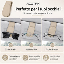 Carica l'immagine nel visualizzatore di Gallery, Porta Occhiali Auto, Portaocchiali da Sole per Aletta Parasole con Clip, Supporto per Occhiali da Vista, Biglietti, Cart