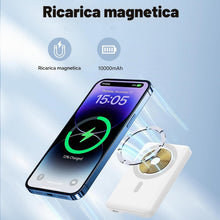 Carica l'immagine nel visualizzatore di Gallery, Power Bank 10000mAh, 20W Magnetico Inalámbricos Ricarica Rapida Caricatore, Ultra Sottile Powerbank Type-C, Batterie est