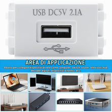 Carica l'immagine nel visualizzatore di Gallery, 3 moduli di alimentazione USB: presa da 220 V su trasformatore da 5 V, presa di ricarica USB da 2,1 A, adattatore di com