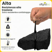 Carica l'immagine nel visualizzatore di Gallery, Offgridtec Fascette fermacavo riutilizzabili autobloccanti, 7,6 mm x 150 mm, resistenti al calore e al freddo, organizza