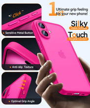 Carica l'immagine nel visualizzatore di Gallery, CANSHN Cover Opaca per iPhone 16 (6,1 Pollici), [Protezione Completa Della Fotocamera] Custodia Traslucida Opaca Protett