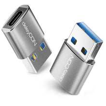 Carica l'immagine nel visualizzatore di Gallery, deleyCON Adattatore USB C (2 Pezzi) USB 3.0 5 Gbps - Presa USB-C A Spina USB-A - per iPhone Serie 17/16/15, iPad, Galaxy