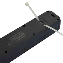 Carica l'immagine nel visualizzatore di Gallery, Electraline 62074 Multipresa 6 posti Polivalenti P40(Schuko + 10/16A) con Interruttore Cavo 1,5 m Nero