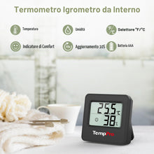 Carica l'immagine nel visualizzatore di Gallery, TempPro TP157 digital indoor thermometer, home thermometer