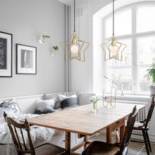 Carica l'immagine nel visualizzatore di Gallery, iDEGU Lampada a Sospensione E27 Plafoniera Design Creativo a Stella Lampada da Soffitto Moderno con 3 stelle Regolabili 
