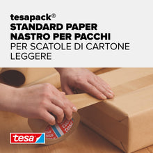 Carica l'immagine nel visualizzatore di Gallery, Tesa tesapack Nastro Adesivo di Carta STANDARD PAPER - 50m x 50mm, Marrone