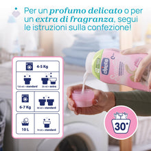 Carica l'immagine nel visualizzatore di Gallery, Chicco Ammorbidente Concentrato Fiori Delicati 750ml, Sensitive Ipoallergenico 0+ Mesi, Morbidezza Duratura per Tutti i 