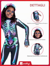 Carica l'immagine nel visualizzatore di Gallery, Smiffys Bright Bones - Costume da scheletro per bambini